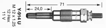 Свеча накаливания (NGK: 2643)